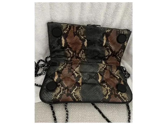 Zadig & Voltaire Rockstud Clutch aus Python-Print Leder Braun Python drucken - Ansicht 10