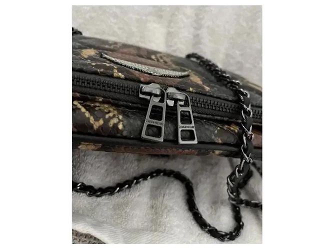 Zadig & Voltaire Rockstud Clutch aus Python-Print Leder Braun Python drucken - Ansicht 8