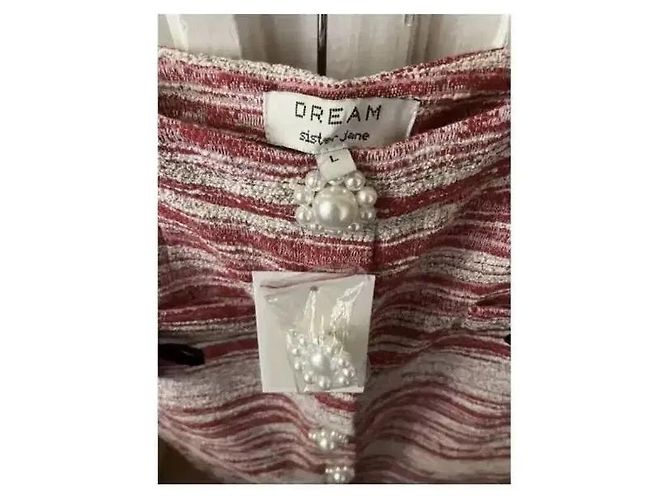 Autre Marque Set Gonna Midi e Top in Tweed Sister Jane Rosa Bianco - vista 3