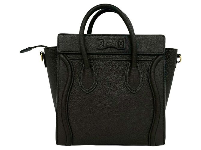 Céline Celine Luggage Nano Shopper Leder Handtasche Braun - Ansicht 3