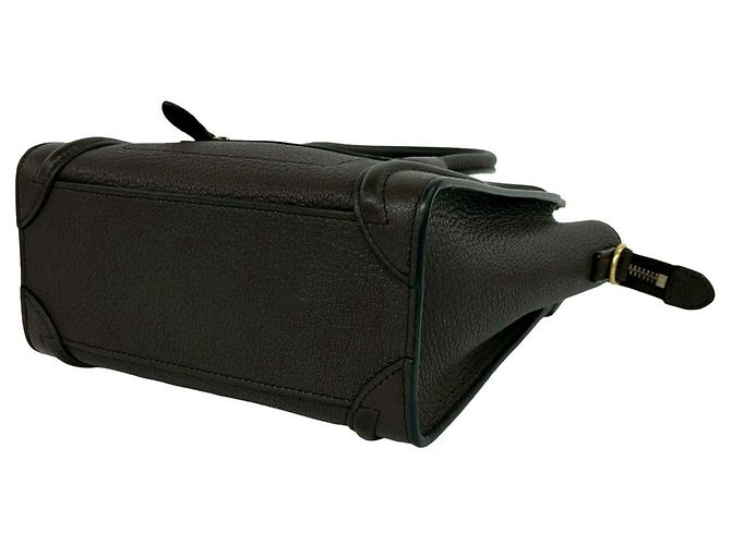 Céline Celine Luggage Nano Shopper Leder Handtasche Braun - Ansicht 8