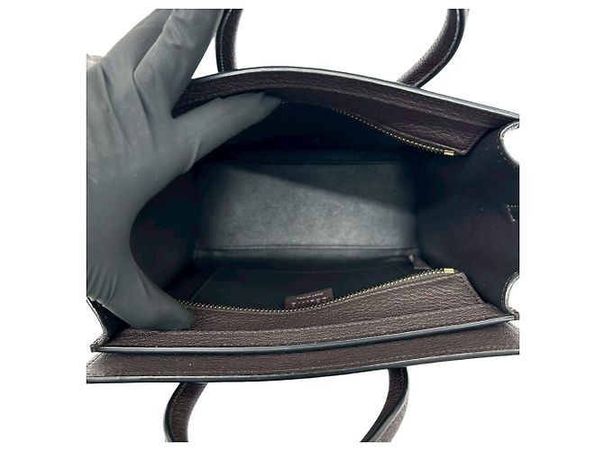 Céline Celine Luggage Nano Shopper Leder Handtasche Braun - Ansicht 9