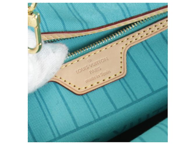 Borsa Tote in tela marrone Louis Vuitton - vista 13