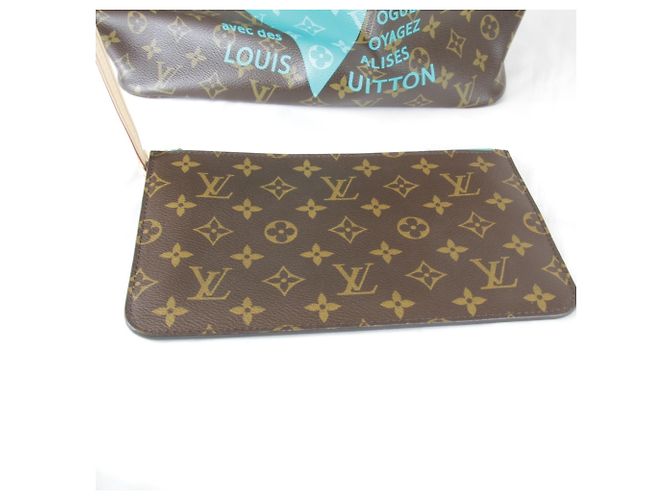 Borsa Tote in tela marrone Louis Vuitton - vista 14