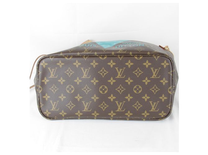 Borsa Tote in tela marrone Louis Vuitton - vista 8