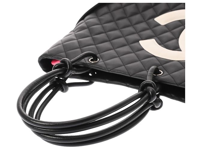CHANEL Cambon Line Small Tote Bag Schwarz Weiß - Ansicht 4