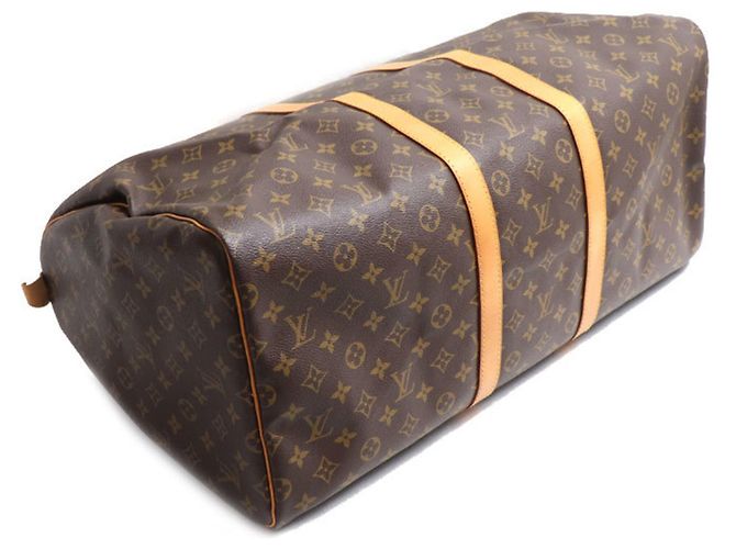 Borsa Boston Louis Vuitton Keepall 55 Marrone - vista 3
