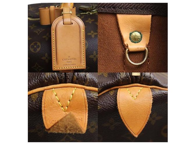 Borsa Boston Louis Vuitton Keepall 55 Marrone - vista 9