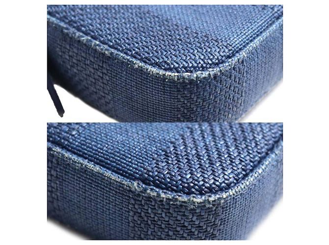 Borsa a tracolla CHANEL Deauville Chain Clutch Blu navy - vista 8
