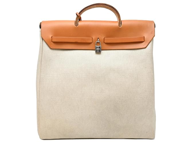 Hermès Borsa Hermes Herbag MM Beige - vista 2
