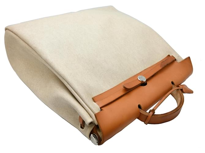 Hermès Borsa Hermes Herbag MM Beige - vista 4