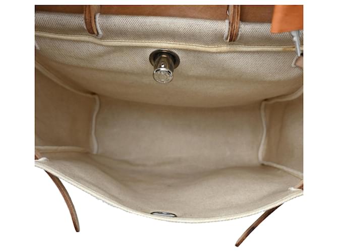 Hermès Borsa Hermes Herbag MM Beige - vista 6