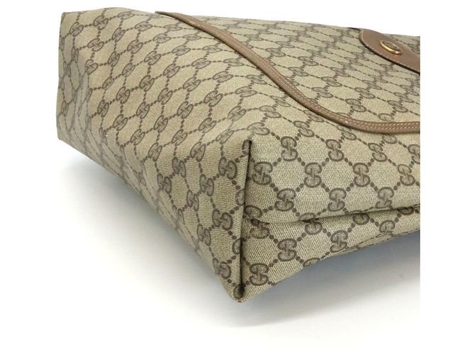 Borsa Tote a Spalla Gucci Beige GG Supreme - vista 13