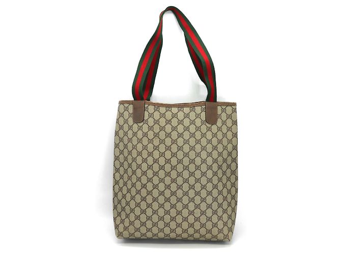 Borsa Tote a Spalla Gucci Beige GG Supreme - vista 2