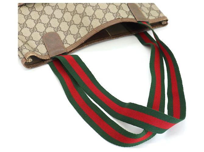 Borsa Tote a Spalla Gucci Beige GG Supreme - vista 9