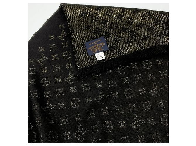 Stola Louis Vuitton Etol LV Timeless in cashmere Nero - vista 3