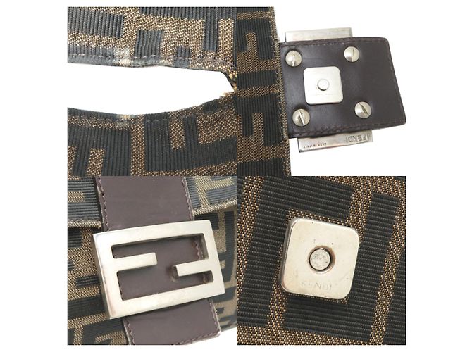 Zucca Borsa a secchiello Fendi Mamma Marrone - vista 10
