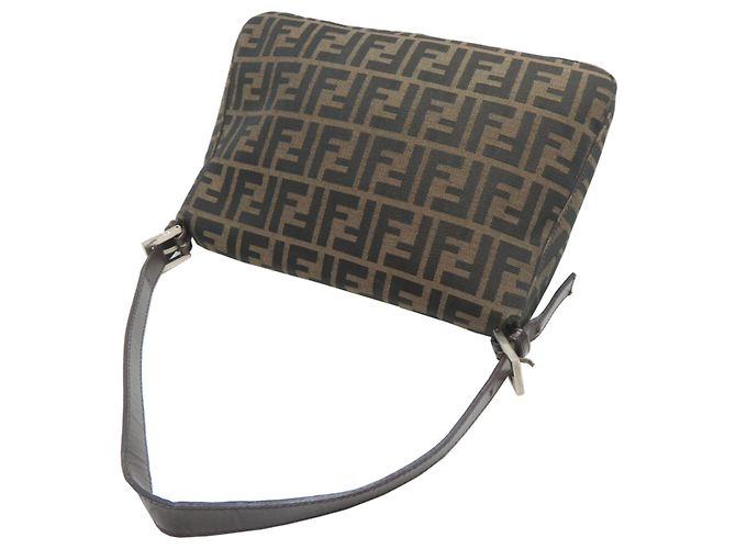 Zucca Borsa a secchiello Fendi Mamma Marrone - vista 4