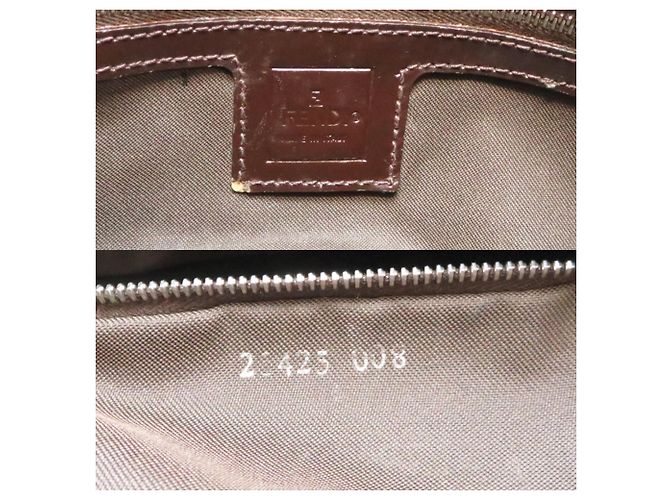 Zucca Borsa a secchiello Fendi Mamma Marrone - vista 7