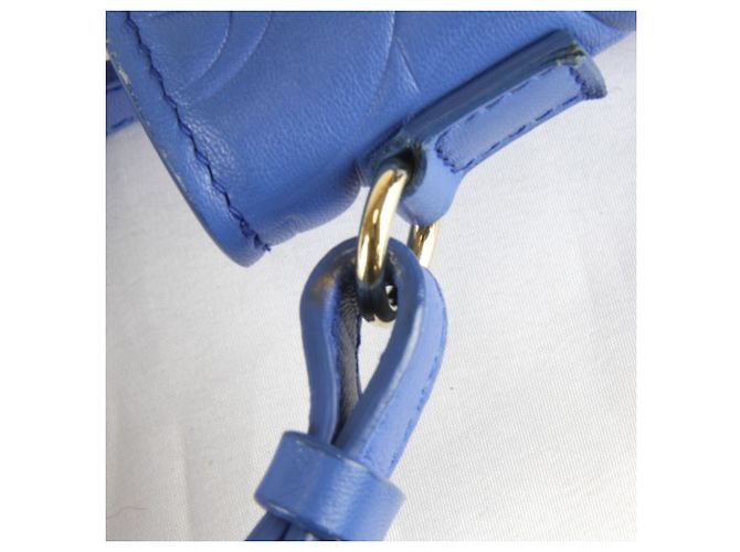 Borsa Tote in pelle blu Salvatore Ferragamo - vista 10