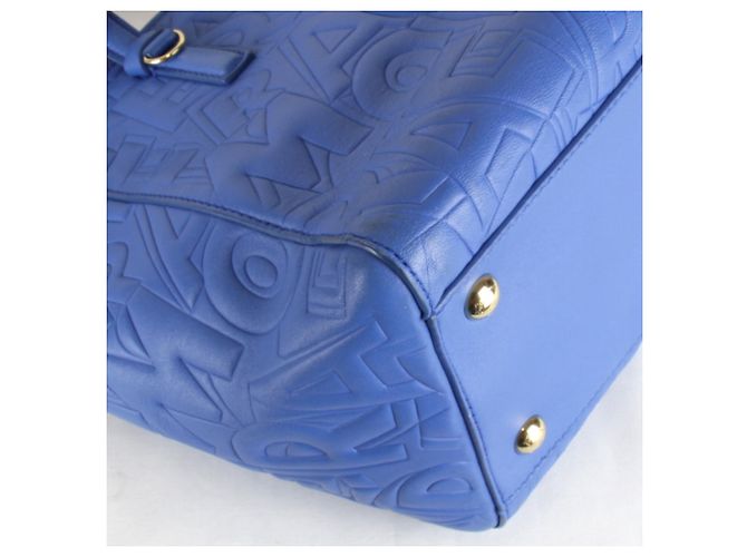 Borsa Tote in pelle blu Salvatore Ferragamo - vista 3