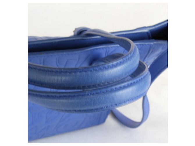 Borsa Tote in pelle blu Salvatore Ferragamo - vista 5