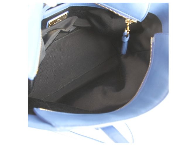Borsa Tote in pelle blu Salvatore Ferragamo - vista 6