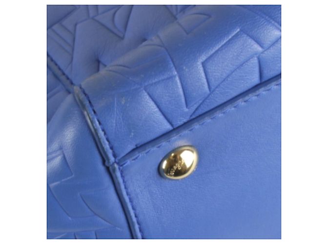 Borsa Tote in pelle blu Salvatore Ferragamo - vista 9