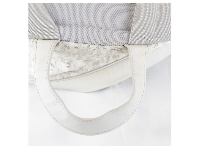 Christian Dior White Canvas and Leather Backpack - view 12