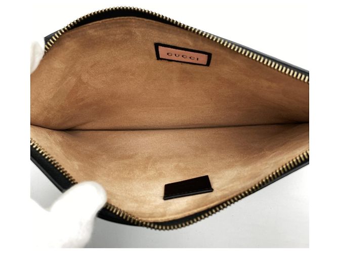 Clutch Gucci Ghost 445597 Nero - vista 5