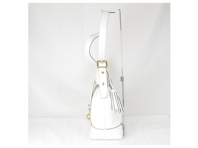 Borsa a tracolla COACH White Tassel Charm Bianco - vista 3