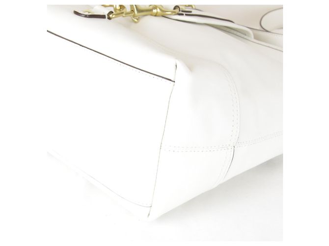 Borsa a tracolla COACH White Tassel Charm Bianco - vista 5