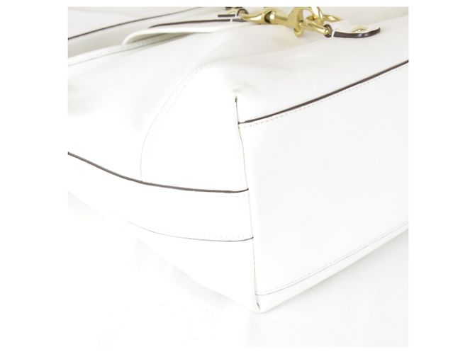 Borsa a tracolla COACH White Tassel Charm Bianco - vista 6