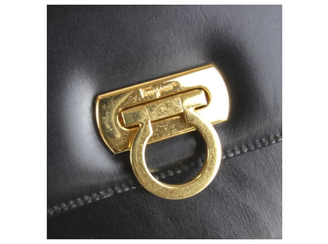 Borsa a tracolla in pelle da donna Salvatore Ferragamo Nero - vista 5