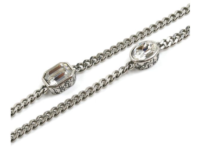 Christian Dior Messing-Halskette mit Glitzereffekt - Ansicht 4