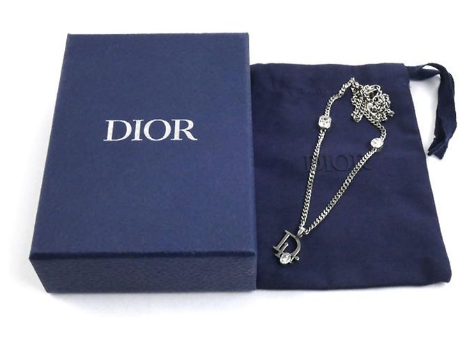 Christian Dior Messing-Halskette mit Glitzereffekt - Ansicht 6