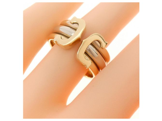 Anello Cartier 2C in oro tricolore 18K - vista 5