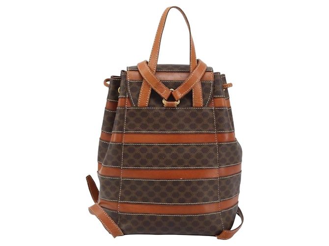 Céline Celine Vintage Macadam Canvas and Leather Braun - Ansicht 2