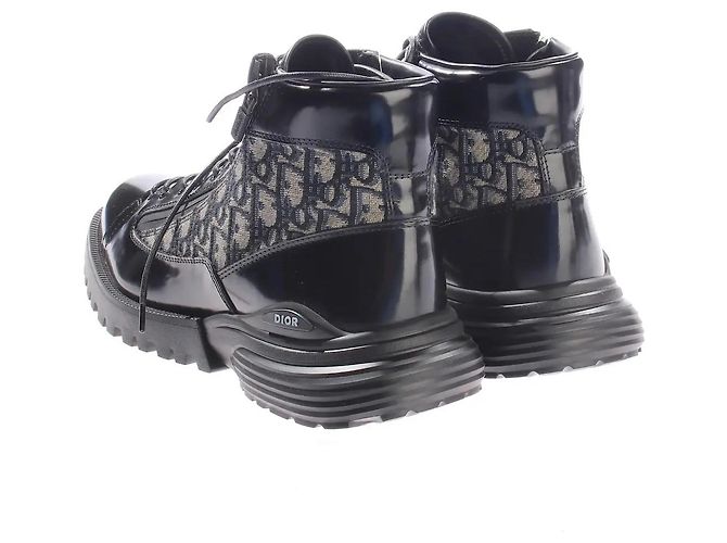 Stivali Dior B27 Nero Monogramma - vista 3