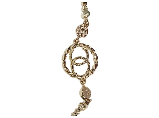Timeless Collana Choker Chanel Crystal CC in metallo dorato D'oro Metallico - vista 10