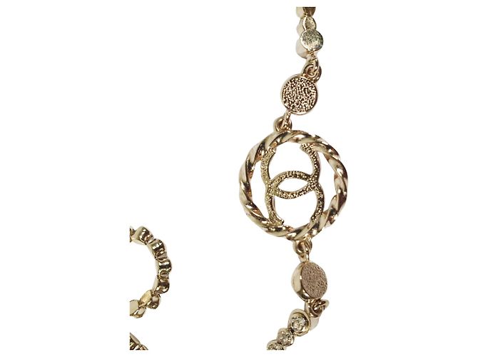 Timeless Collana Choker Chanel Crystal CC in metallo dorato D'oro Metallico - vista 15