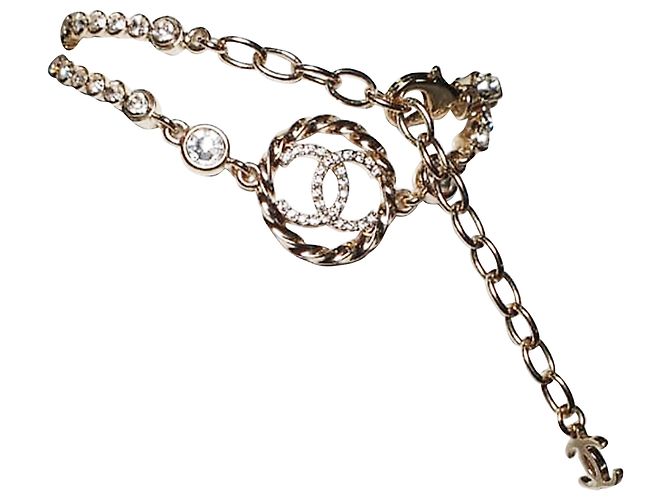 Timeless Collana Choker Chanel Crystal CC in metallo dorato D'oro Metallico - vista 16