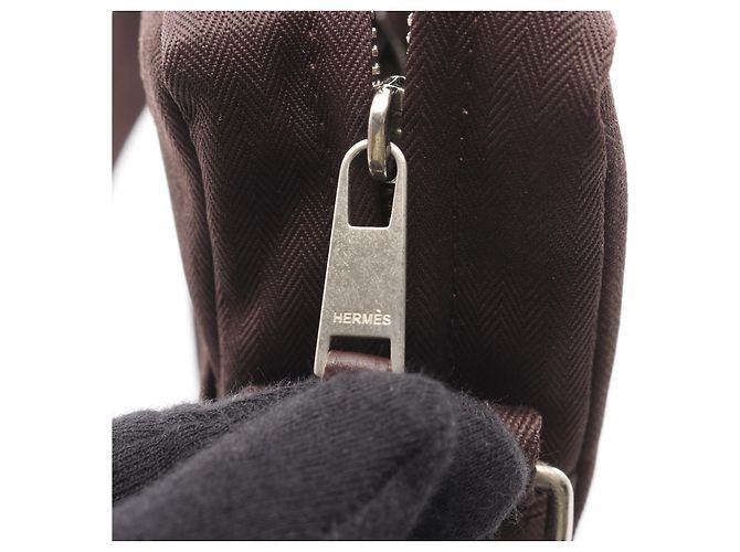 Hermès Borsa a tracolla in pelle Hermes Acapulco Marrone - vista 4