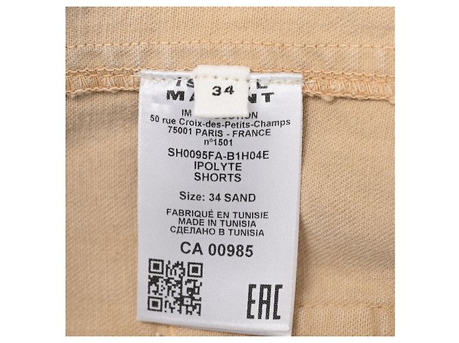 Pantaloncini in denim Ipolyte Isabel Marant Etoile in cotone beige - vista 5