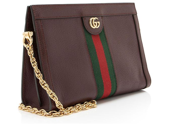 Borsa a tracolla Ophidia in pelle Gucci media Rosso - vista 2