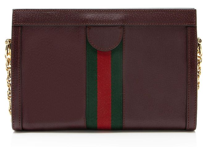 Borsa a tracolla Ophidia in pelle Gucci media Rosso - vista 3