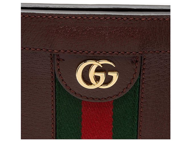 Borsa a tracolla Ophidia in pelle Gucci media Rosso - vista 9