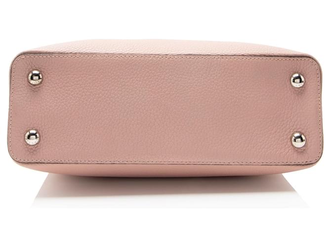 Bolsa Louis Vuitton Taurillon Python Capucines PM Rosa - vista 4