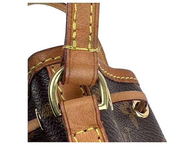 Borsa a tracolla Louis Vuitton Monogram Nano Noe Marrone - vista 10
