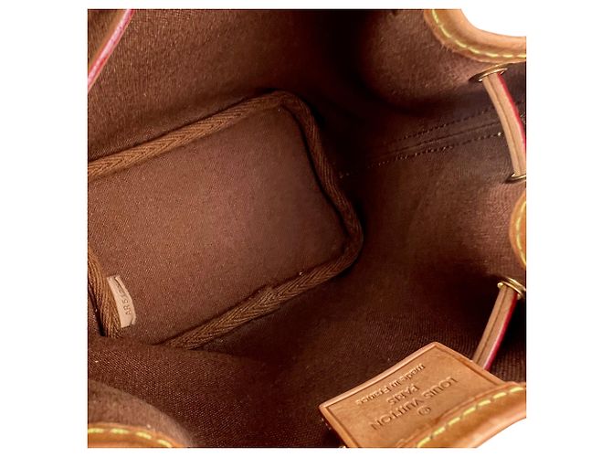 Borsa a tracolla Louis Vuitton Monogram Nano Noe Marrone - vista 8
